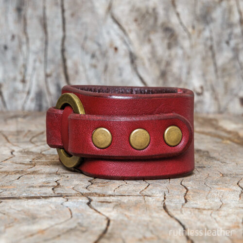 ruthless leather o-ring cuff