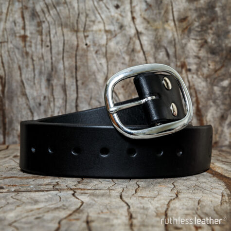 ruthless leather wide no frills belt