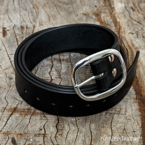 ruthless leather wide no frills belt